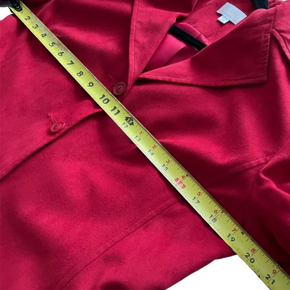 Cleo Red 3/4 length Jacket - Picture 8 of 12